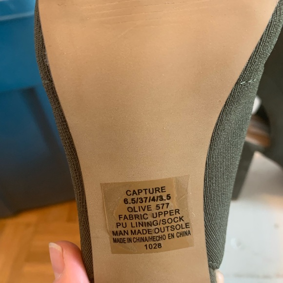 Steve Madden Green fabric open heel booties - Picture 5 of 7